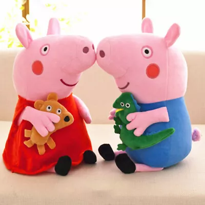 30cm Peppa Pig George Peppa Soft Stuffed Plush Doll Toy Set Of 2 • $31.94