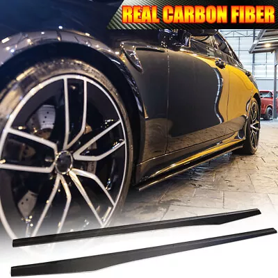 Fits Benz C257 CLS400 CLS550 CLS63 AMG 18UP REAL CARBON Side Skirts Lip Spoiler  • $515.85