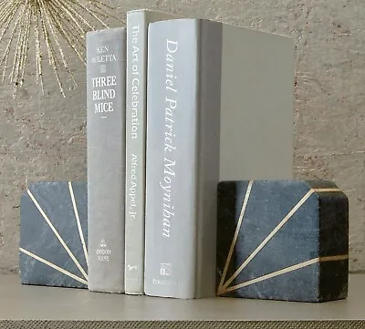 West Elm Deco Gray Marble Bookends - Set Of 2 • $2