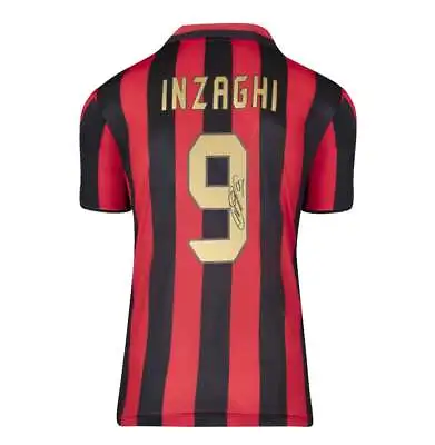 Filippo Inzaghi Signed AC Milan Shirt: Home Autograph Jersey • £205.99