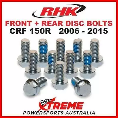 Rhk Front + Rear Heavy Duty Brake Disc Bolt Set Honda Crf150r Crf 150r 2006-2015 • $24.95