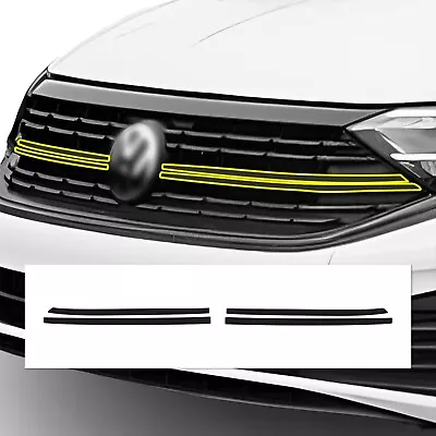 Fits Volkswagen Jetta 2021+ Front Grille Chrome Delete Cover Decal Blackout Trim • $39.99