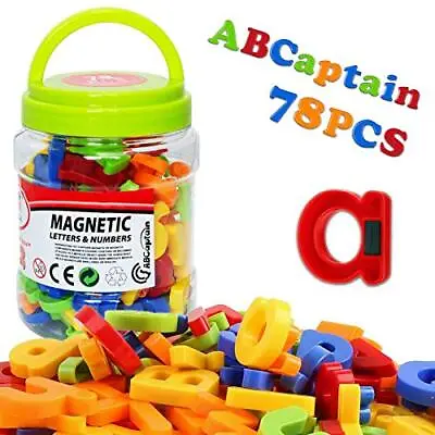 ABCaptain Magnetic Letters Numbers Alphabet ABC 123 Fridge Magnets Preschool ... • $11.19