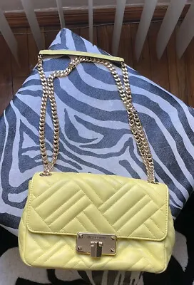 Michael Kors Sunshine Yellow Peyton Shoulder Flap Handbag • $80