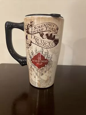 Harry Potter Mischief Managed Marauder's Map Ceramic Travel Coffee Mug 14 Oz • $5