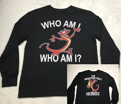 Disney Mulan Mushu Dragon Mens Large T Shirt LS Unisex Adult 2 Sided EUC • $9.90