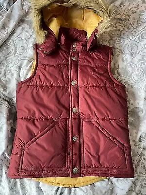 True Religion Women’s Size XS Puffer Vest - Hooded Maroon • $40