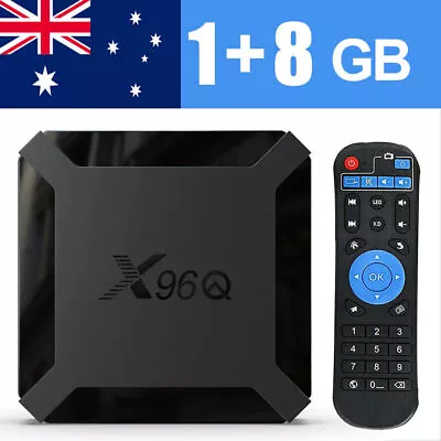 X96Q TV BOX ANDROID 10.0 4K 2.4G WIFI 1+8GB Smart TV Quad-Core Media Player AU • $39.99