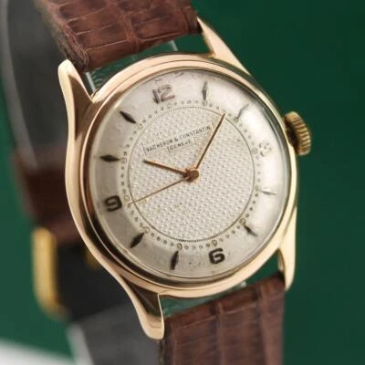 $3800 • Buy 1940s VACHERON & CONSTANTIN 18K SOLID ROSE GOLD MANUAL WIND MEN'S WATCH
