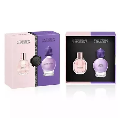 Viktor Rolf MINIATURE Good Fortune & Flowerbomb Eau De Parfum Perfume Gift Set • $34.95
