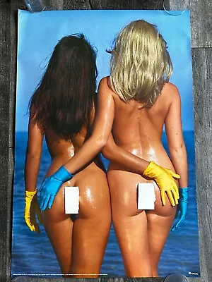 Hot Girl Sexy Babe Vintage Poster 1996 Blonde Brunette Mancave Garage Shop • $32