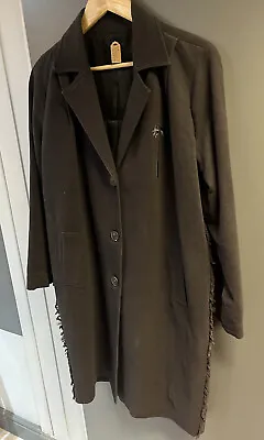 Zoe Karssen Dark Grey Long Coat Jacket Size 10/12 • £20