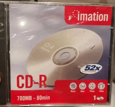Imation CD-R 700Mb / 80min 52x Speed New And Sealed  • £3