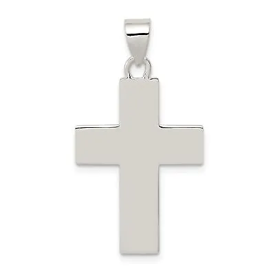 Sterling Silver Polished The Lords Prayer Cross Pendant Charm 32mm X 18mm • £22.99