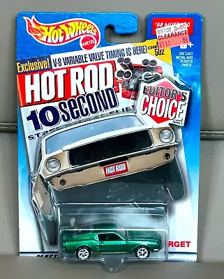 Hot Wheels Hot Rod 10 Second Editors Choice 1968 68 Mustang Fastback Eleanor • $9.99