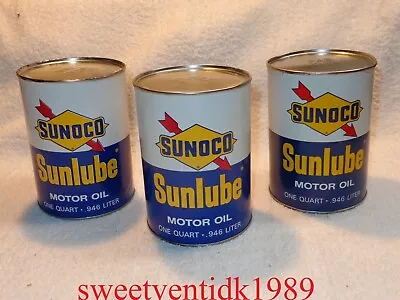 (1)...‘NOS’ Vintage SUNOCO Sunlube Motor Oil Can....Oil Can....EMPTY • $16