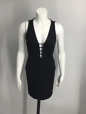 Forever 21 Dress Medium Black Bodycon  Sleeveless Cut Out Front  • $17.99