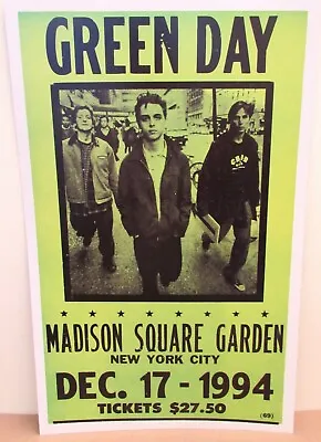 $21.99 • Buy Vintage Green Day Concert Poster 1994 Madison Square Garden