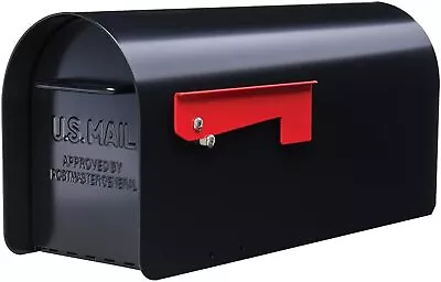 Ironside Large Capacity Galvanized Steel Black Post-Mount Mailbox • $59.99