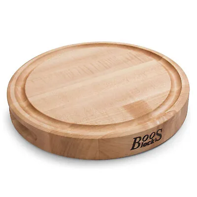 John Boos Round Maple Wood Cutting Board With Juice Groove 12  X 12  X 1.75  • $69.95