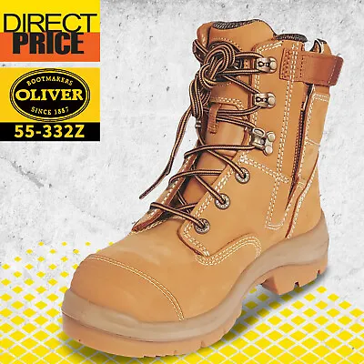 Oliver Work Boots 55332z Steel Toe Cap Safety Side Zip Scuff Cap GENUINE！！ • $177.95