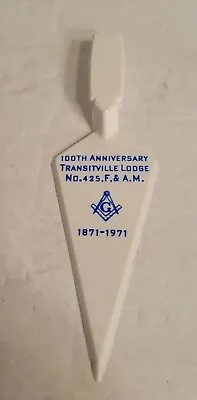 Vintage 1971 Madonic Plastic Trowel Transitville Lodge Mason Freemason • $4.18