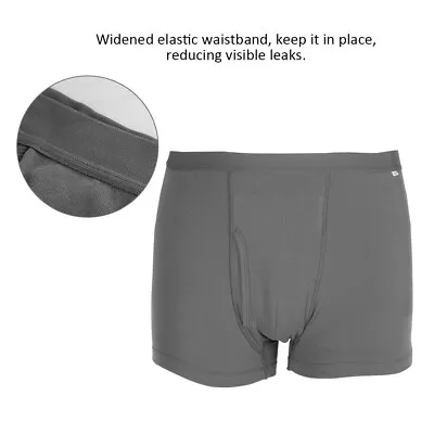 £15.62 • Buy Gray Reusable Incontinence Briefs Pants Cotton Underwear Washable For Men