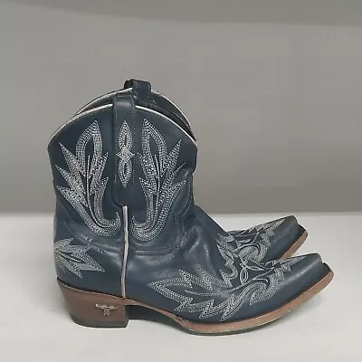 Lane Lexington Western Boot Navy Womens Size 7.5 Medium • $119.69