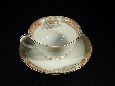 Occupied Japan Rose China Tea Cup And Saucer Set Floral Filigree Decorated Chips • $4.95