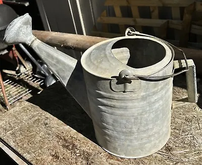 Vtg Galvanized Garden Watering Can With Rose 888 • $20