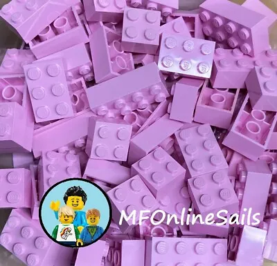 $10.99 • Buy 50 Pink LEGO  Big Bricks  2x2 2x3 2x4 & UP! - Random Basic Bulk Lot