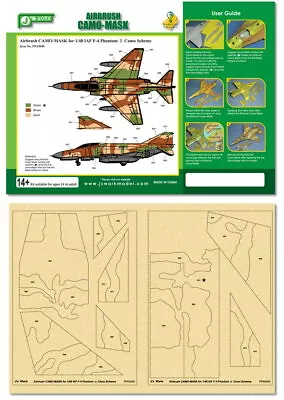 J's Work Airbrush Camo-Mask For 1/48 IAF F-4 Phantom II Camouflage Scheme • $11.95