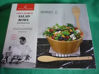 New Emeril Lagasse 3 Piece Bamboo Salad Bowl • $19.99
