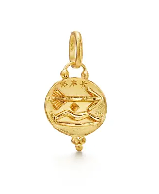 $1195 • Buy NEW -- TEMPLE ST CLAIR 18K Gold Diamond SAGITTARIUS Zodiac Charm