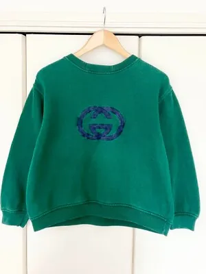 Authentic Gucci Vintage Sweatshirt Cotton Green Size S • $570