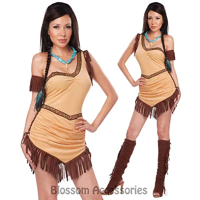 CL238 Native American Beauty Pocahontas Indian Woman Wild West Western Costume • £25.41