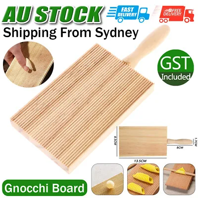 Gnocchi Board Pasta Maker Tray Home Made Rubberwood Italian Potato Dumpling AU • $6.95