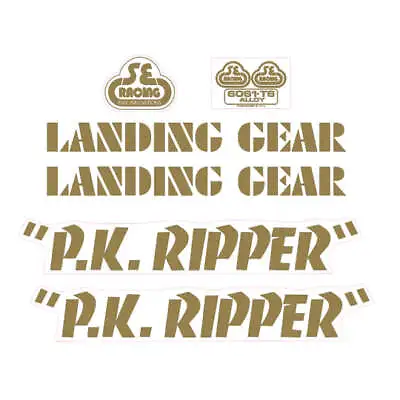 SE Racing - OVERSIZED - PK Ripper Decal Set In Gold - Old School Bmx • $77