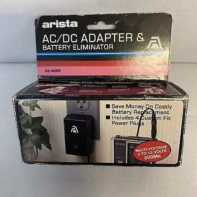 Arista AC DC Adapter Battery Eliminator  Power Supply 4 Plug Vintage #52-6505 • $23.95