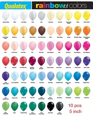 10pc 5inch/12cm Qualatex Mini Latex Balloon Party Decoration • $2.50