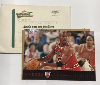 Michael Jordan 1997 Upper Deck Gatorade Champions 3.5 X 5  Redemption Card • $22
