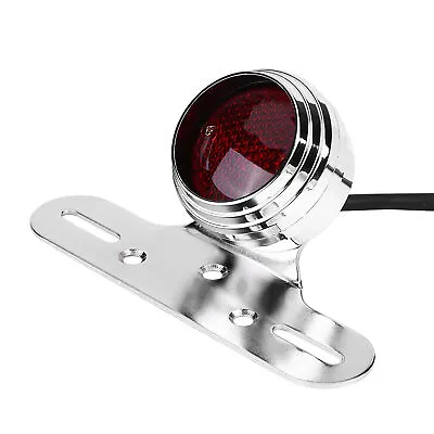 Motorcycle Red Tail Brake Stop Light Bulb For Chopper Bobber Silver • $17.26