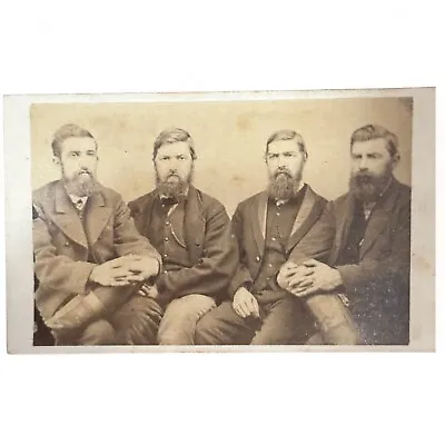 1860’s Rare Antique CDV  Photo Civil War Era Quadruplets Men Twins Unusual • $32.95