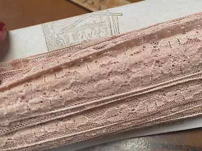 Vintage 1930s Lace Natural Blush 5/8  Lingerie 1yd Made In France • $2.29