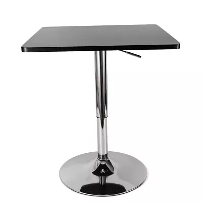 Bistro Table Small Adjustable Square Pub Tables 360° Swivel Bar Cafe Pedestal  • $60.80