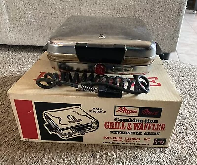 Vintage Magic Maid Waffle Iron & Griddle Stainless Nonstick 9150 By Son Chief • $29.99