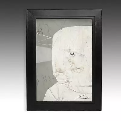 Michael Banks Pale Face 1 Painting On Board Framed Contemporary Folk Artist  • $2295