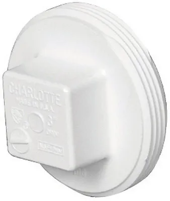 $6.99 • Buy Charlotte Pipe  Schedule 40  3 In. MPT   X 3 In. Dia. MPT  PVC  Clean-Out Plug
