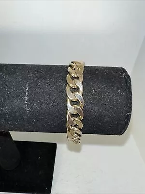 J Crew Signed Classic Gold Tone Chunky Round Link Statement Chain Bracelet • $29.99