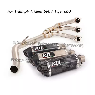 For Triumph Trident 660 Tiger 660 Sport Exhaust Manifold Pipe With Mufflers • $356